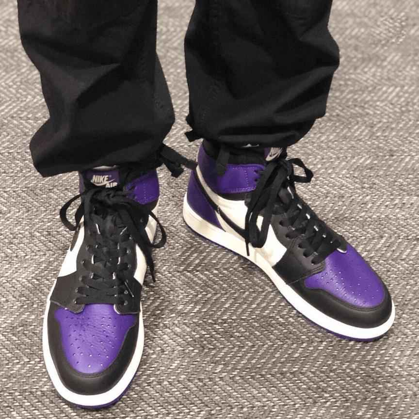 Custom Air Jordan 1 Court Purple Sneakers SneakerNational