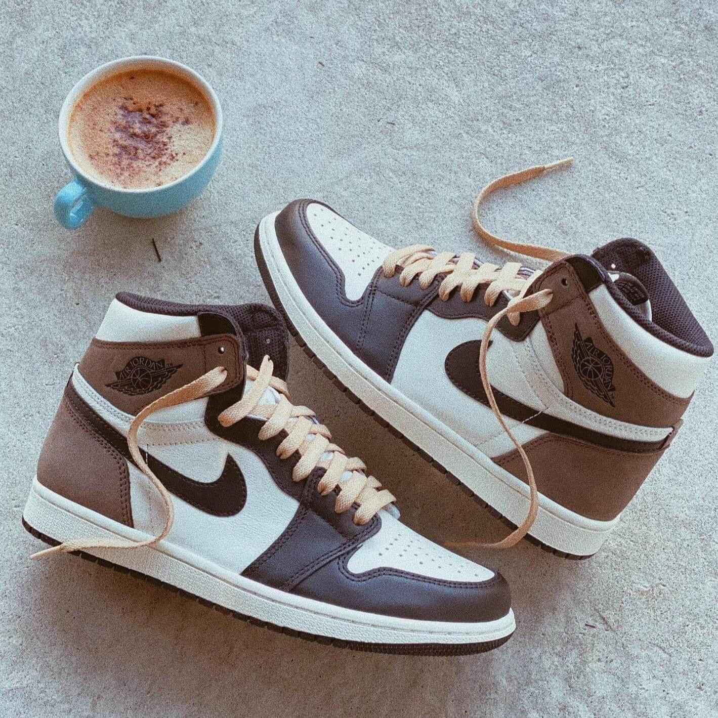 Custom Air Jordan 1 Dark Mocha Sneakers SneakerNational