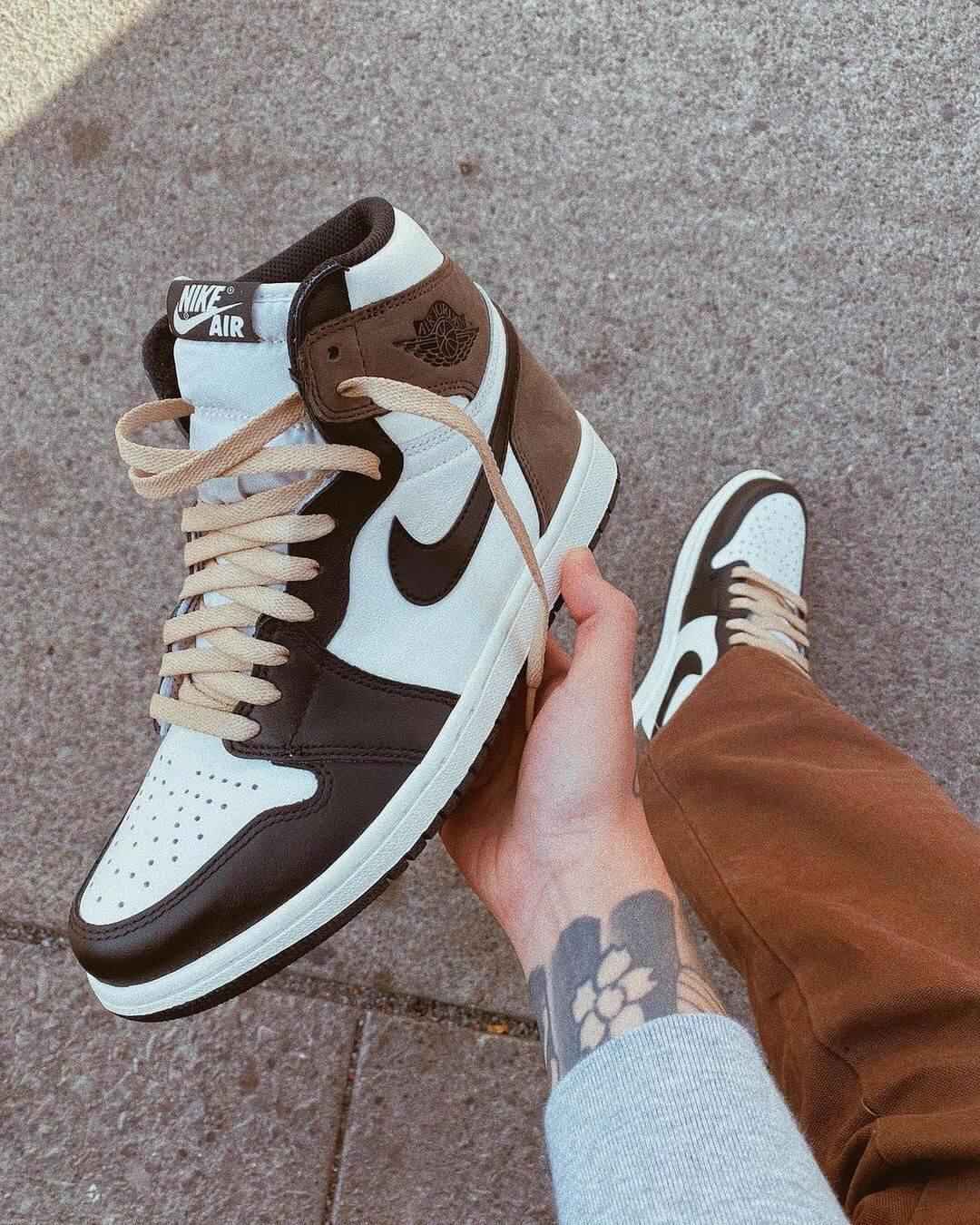 Custom Air Jordan 1 Dark Mocha Sneakers SneakerNational