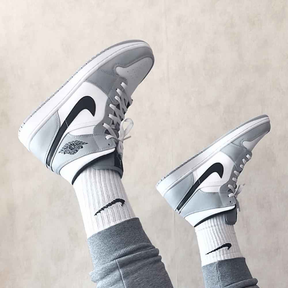 Custom Air Jordan 1 Light Grey Sneakers SneakerNational
