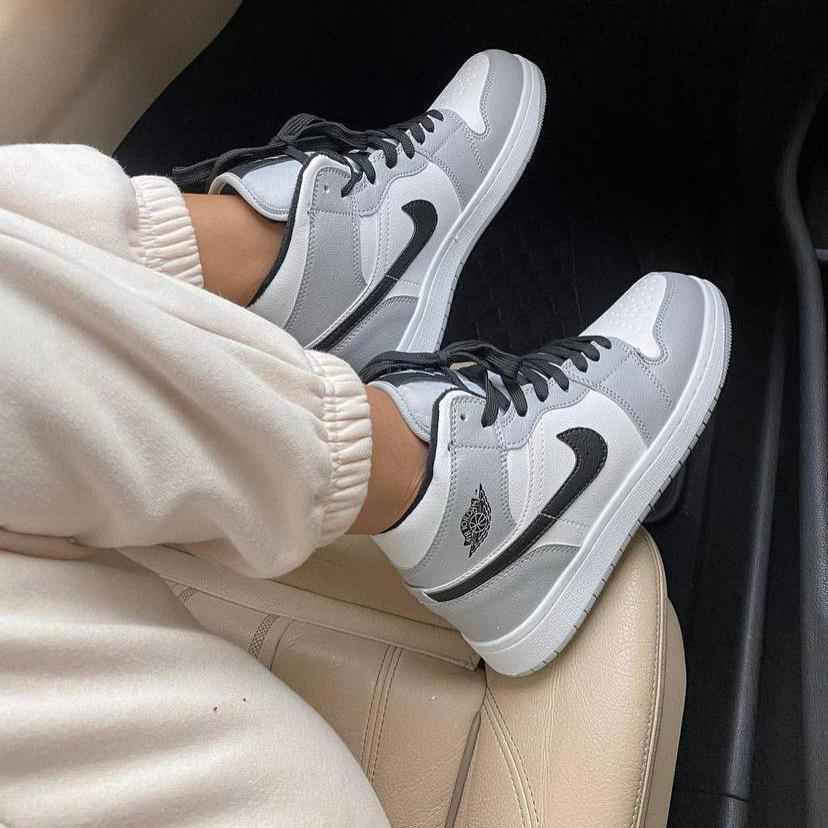 Custom Air Jordan 1 Light Grey Sneakers SneakerNational
