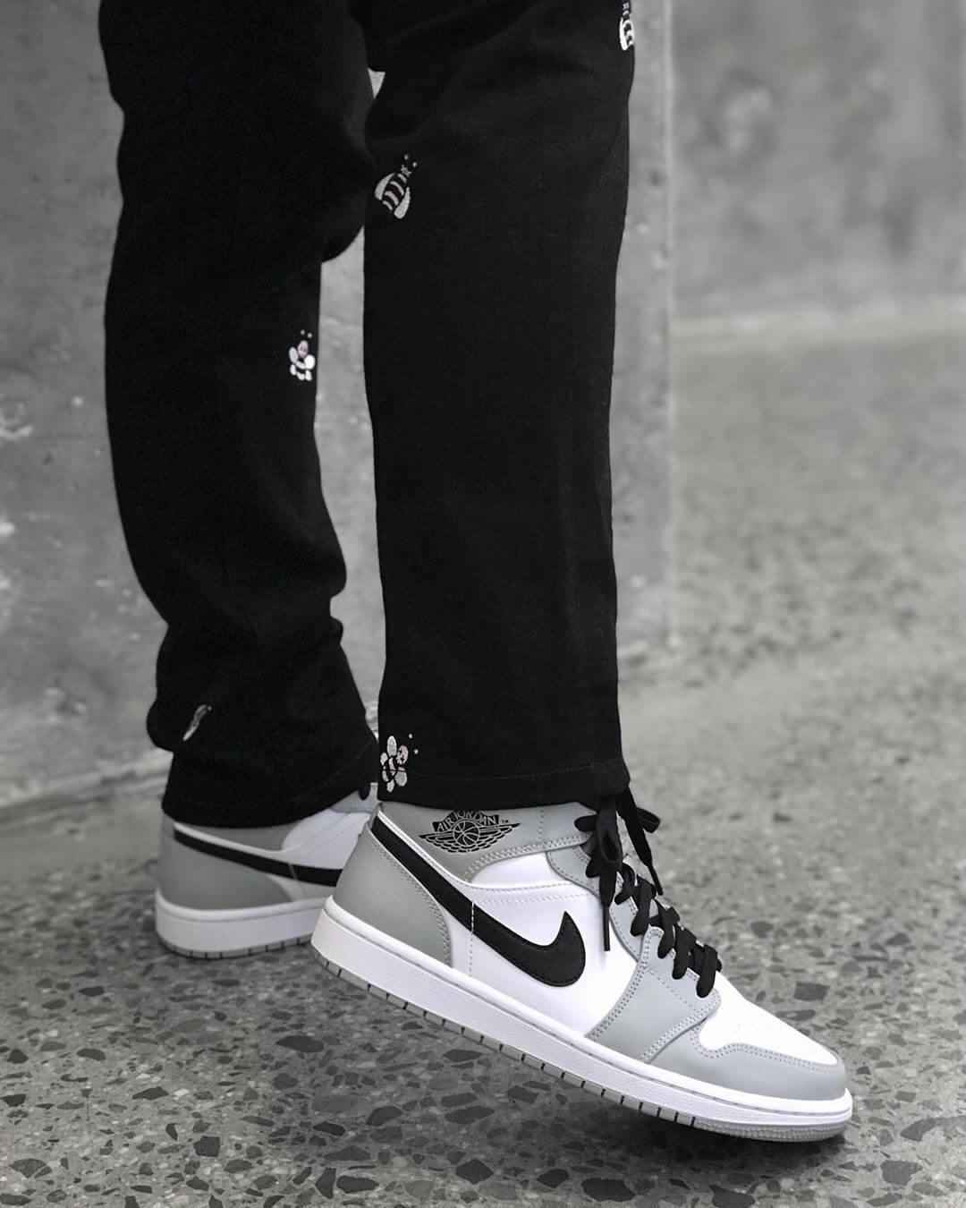 Custom Air Jordan 1 Light Grey Sneakers SneakerNational
