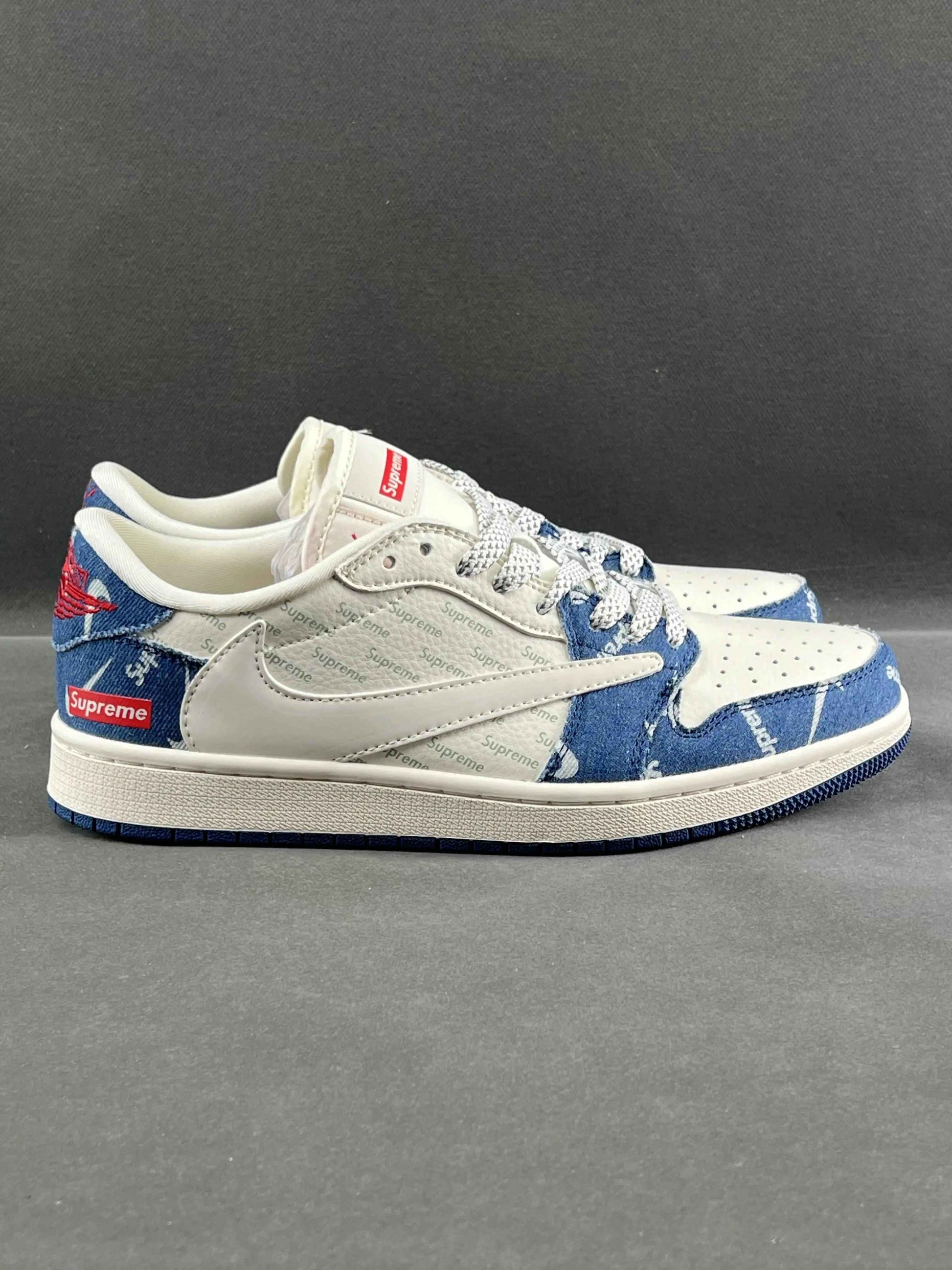 Custom Air Jordan 1 Low x Travis Scott x Supreme LJ5188-001 SneakerNational