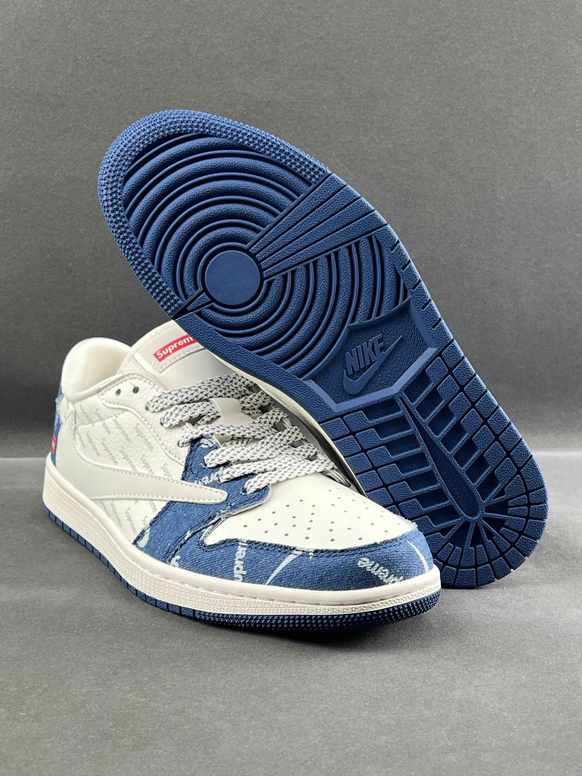 Custom Air Jordan 1 Low x Travis Scott x Supreme LJ5188-001 SneakerNational