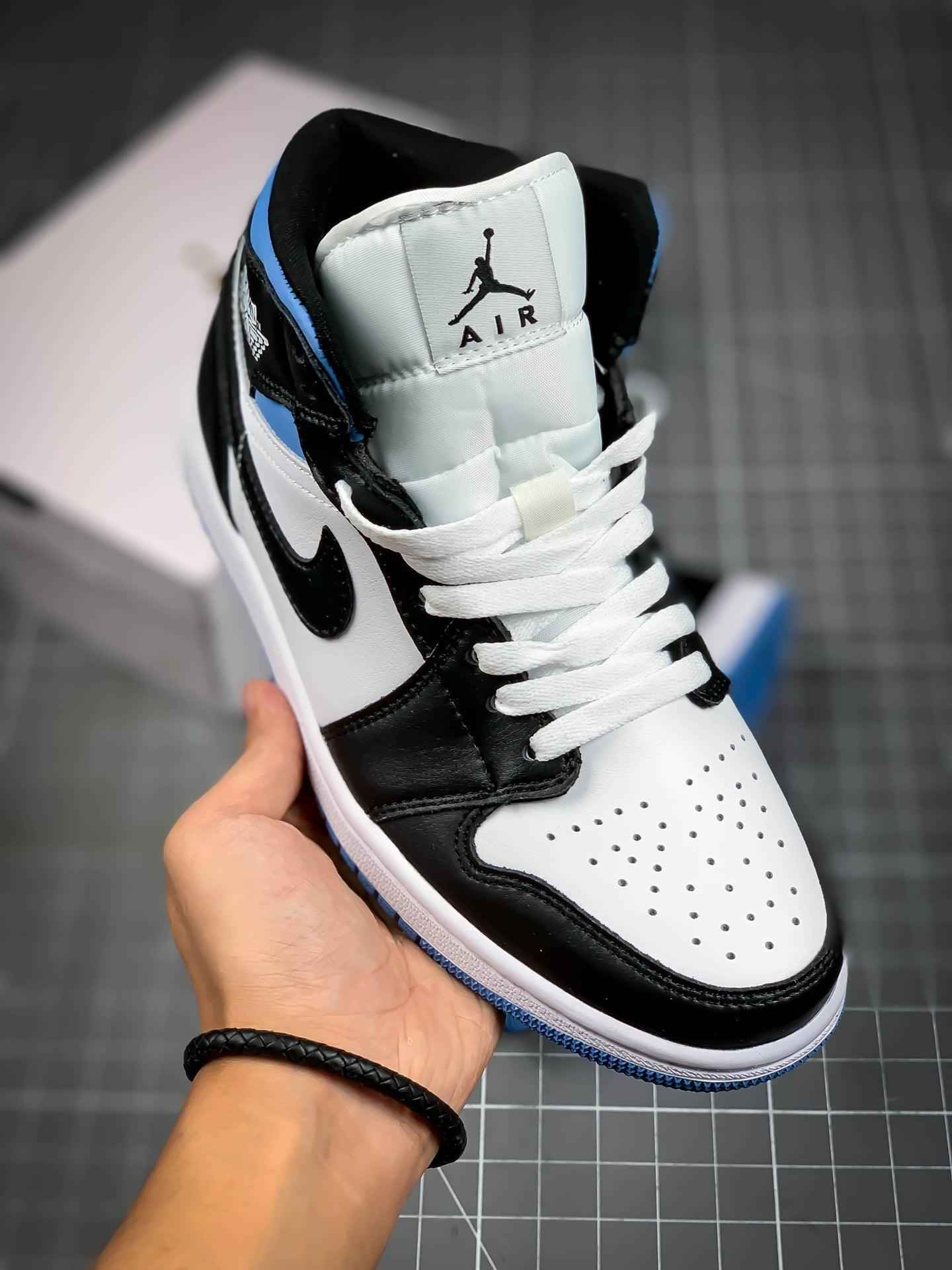 Custom Air Jordan 1 Mid AJ1 554724-117 SneakerNational