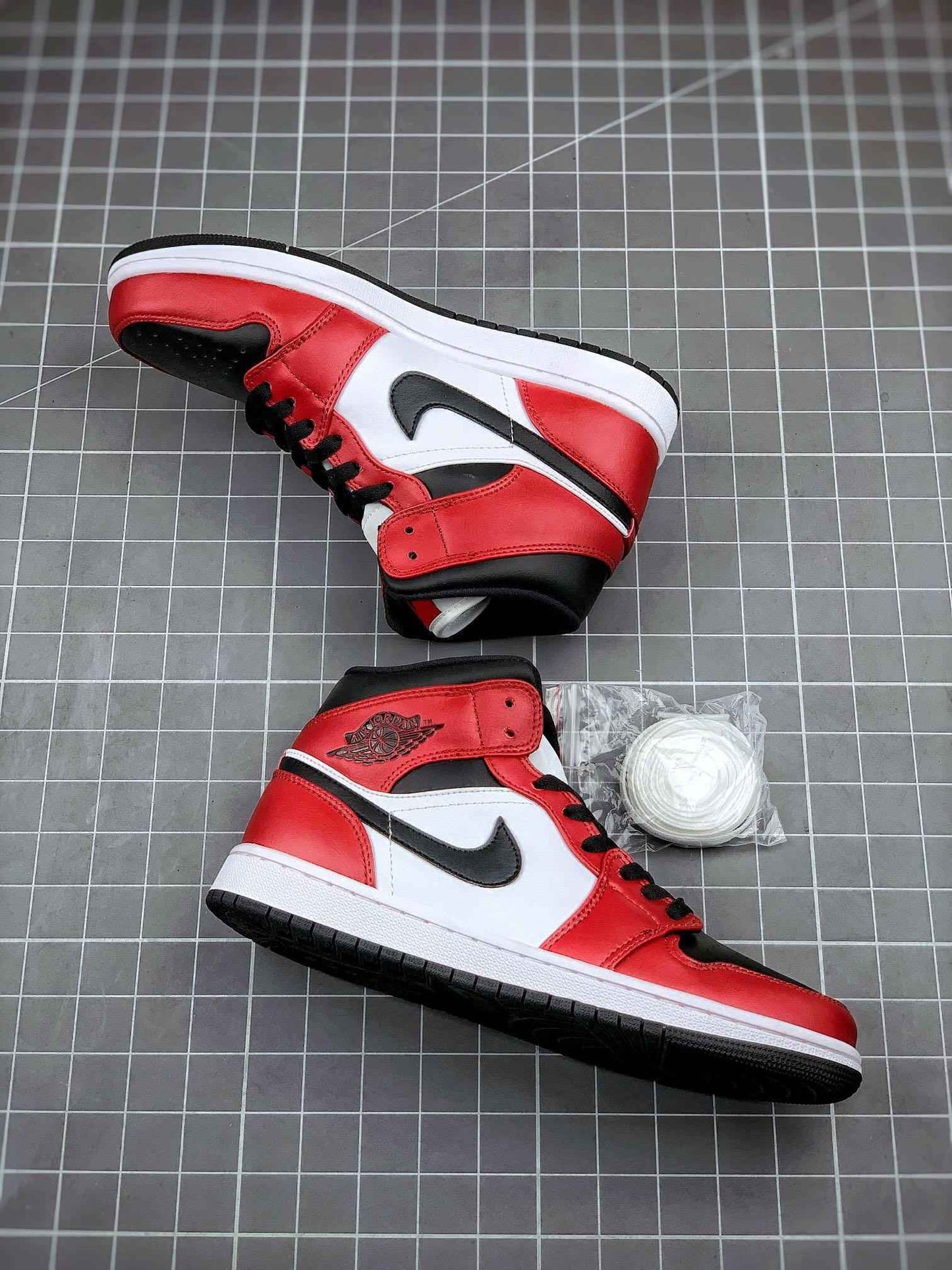 Custom Air Jordan 1 Mid Gym Red Sneakers - Stylish Athletic Footwear in Custom Air Jordan Mid Gym Red SneakerNational