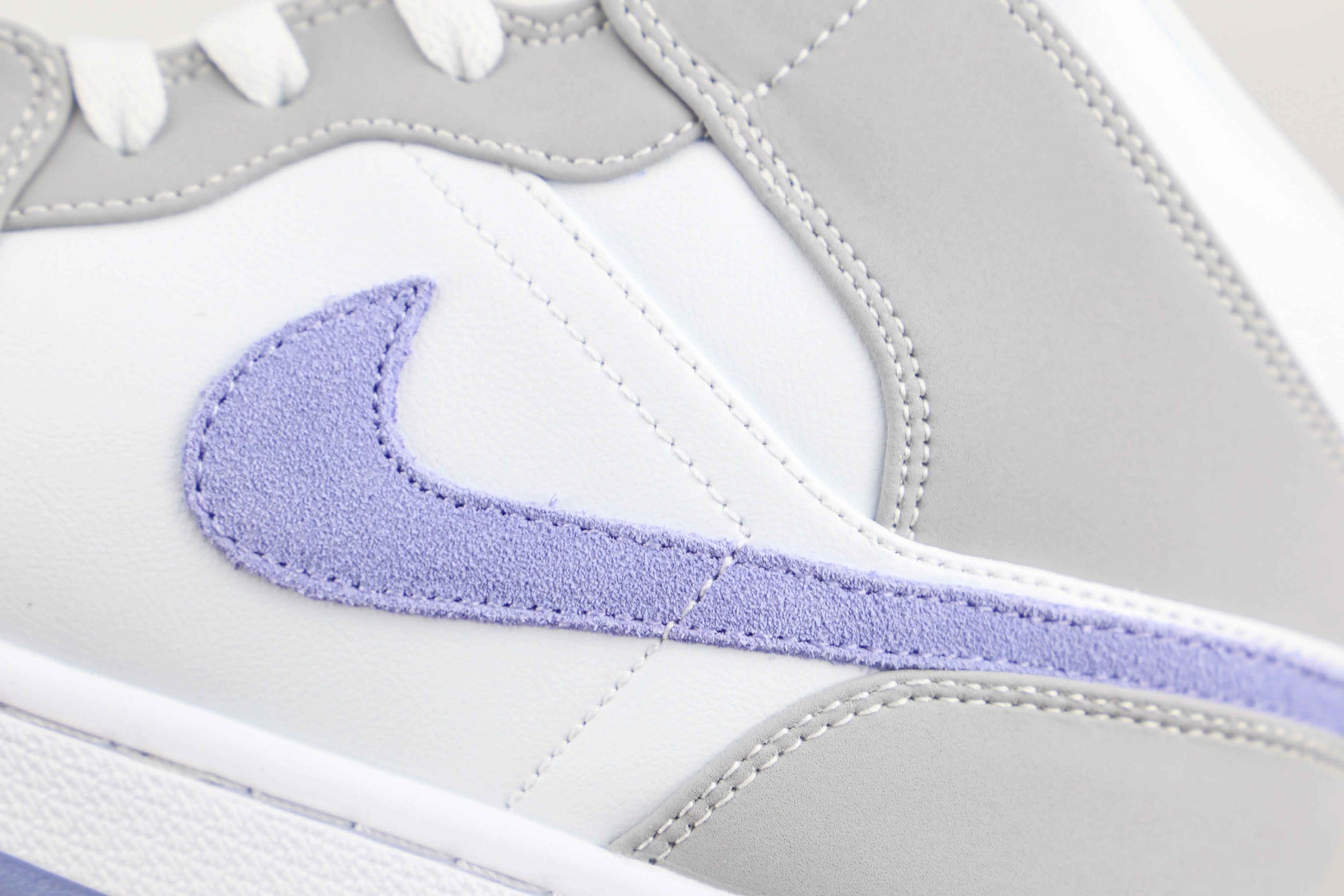 Custom Air Jordan 1 Mid Wolf Grey High Q SneakerNational