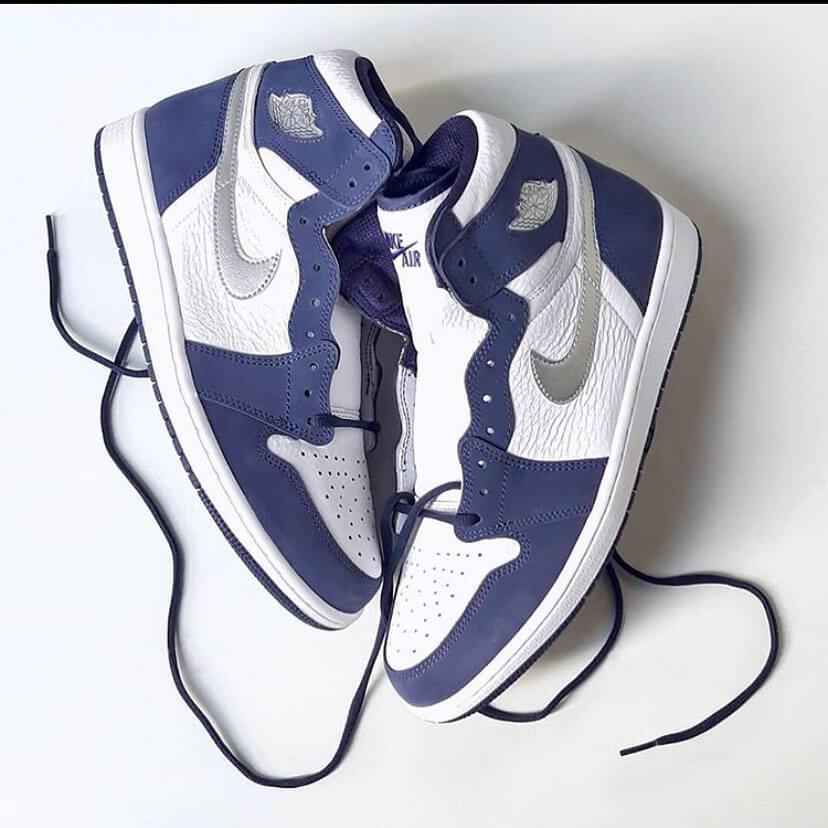 Custom Air Jordan 1 Midnight Navy Sneakers SneakerNational
