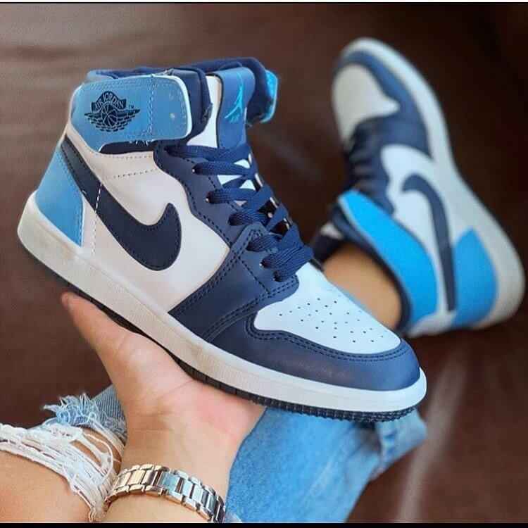 Custom Air Jordan 1 Obsidian Blue Sneakers SneakerNational