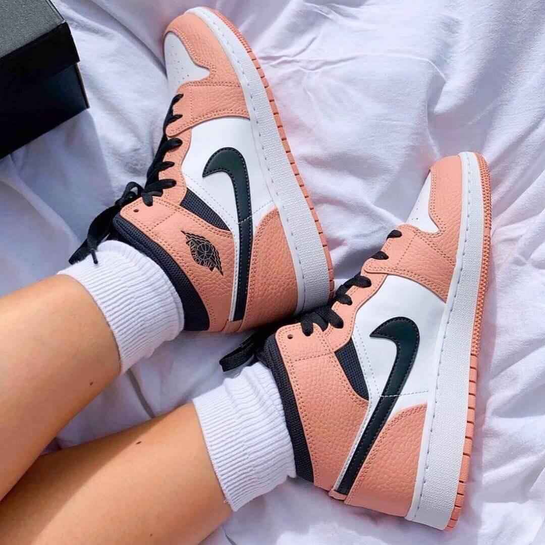 Custom Air Jordan 1 Pink Quartz Sneakers SneakerNational