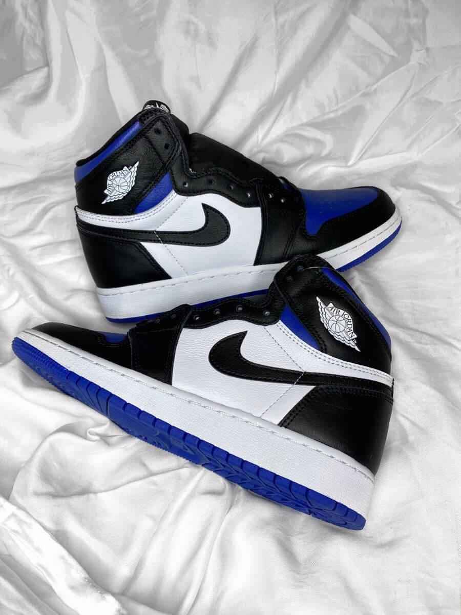 Custom Air Jordan 1 Royal Blue Toe Sneakers SneakerNational