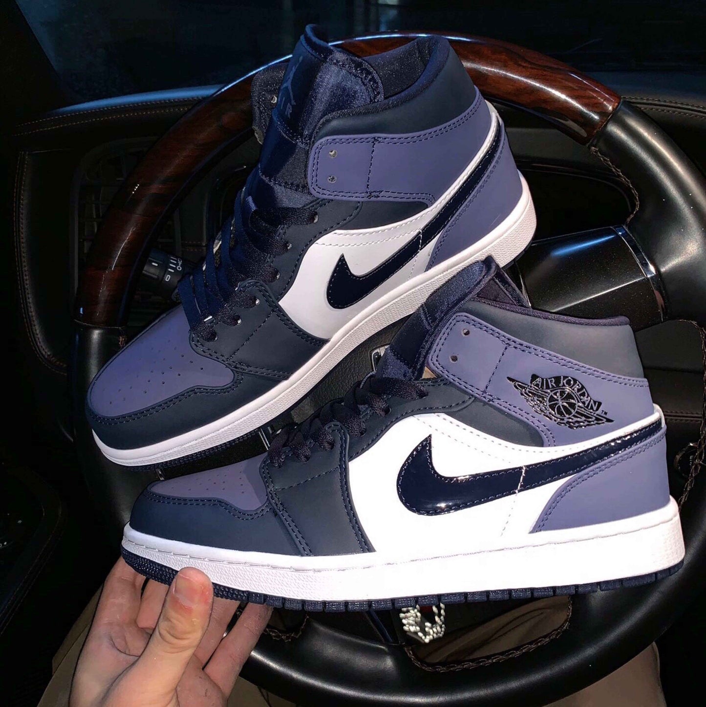 Custom Air Jordan 1 Sanded Purple Sneakers SneakerNational