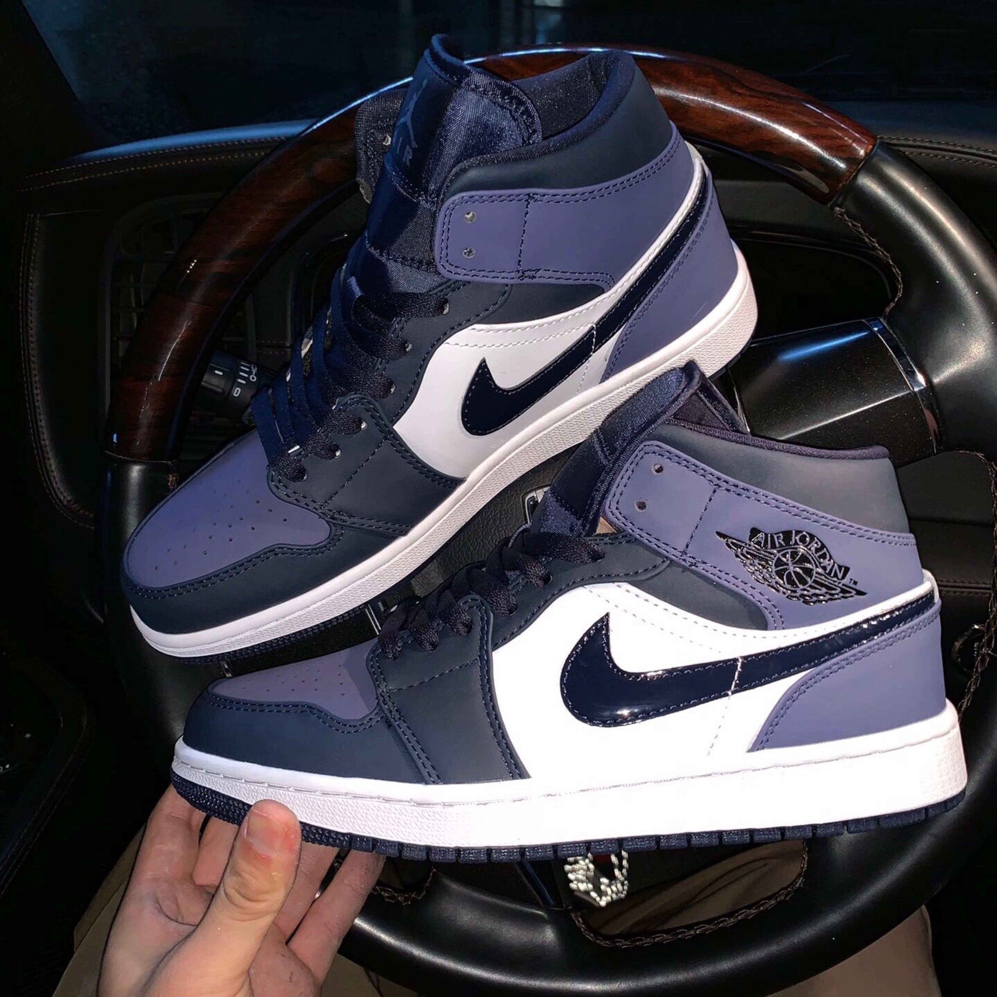 Custom Air Jordan 1 Sanded Purple Sneakers SneakerNational