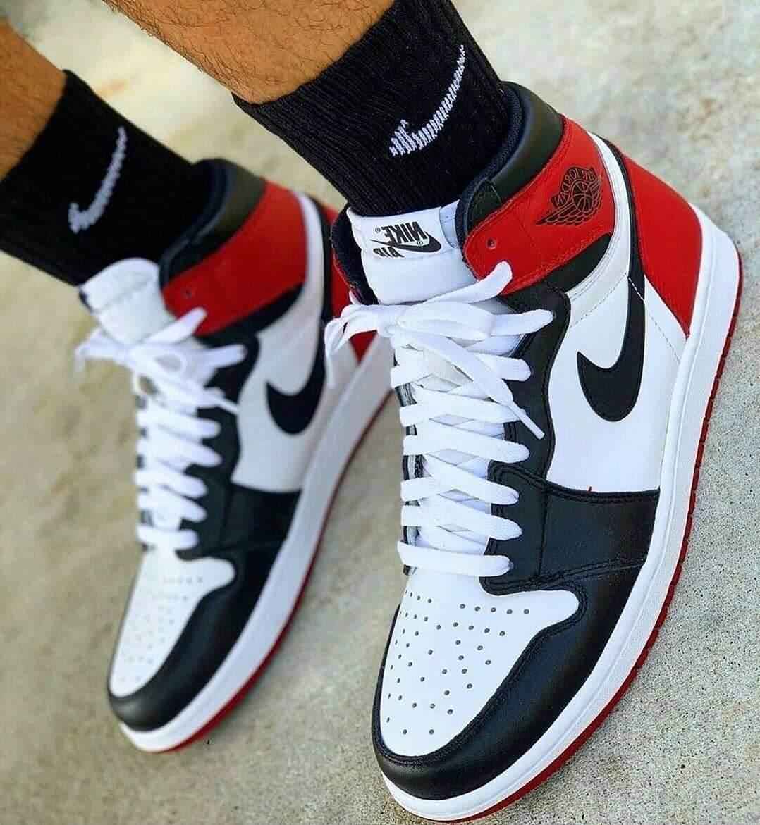 Custom Air Jordan 1 Satin Black Toe Sneakers SneakerNational