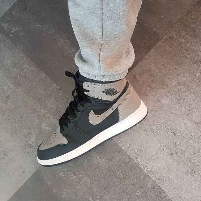 Custom Air Jordan 1 Shadow Grey Sneakers SneakerNational