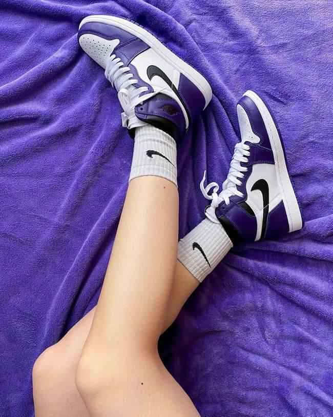 Custom Air Jordan White Toe Court Purple Sneakers for Unmatched Style and Comfort SneakerNational