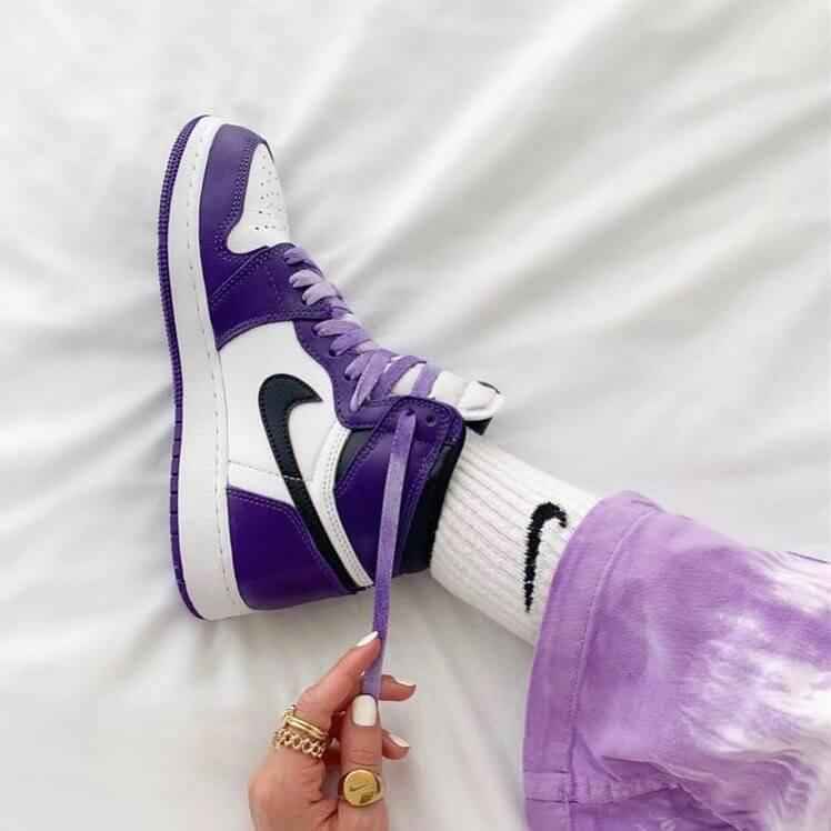 Custom Air Jordan White Toe Court Purple Sneakers for Unmatched Style and Comfort SneakerNational