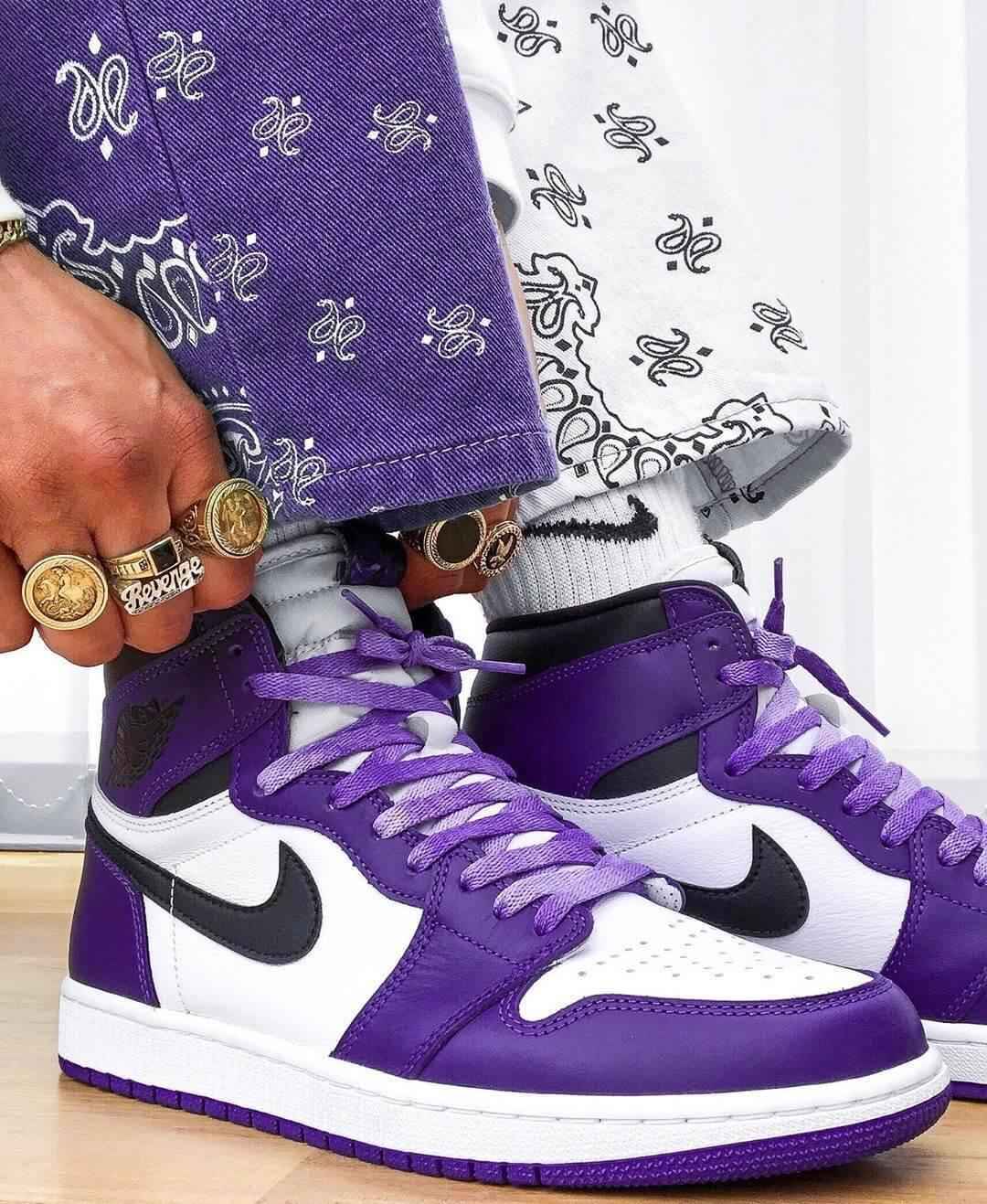 Custom Air Jordan White Toe Court Purple Sneakers for Unmatched Style and Comfort SneakerNational