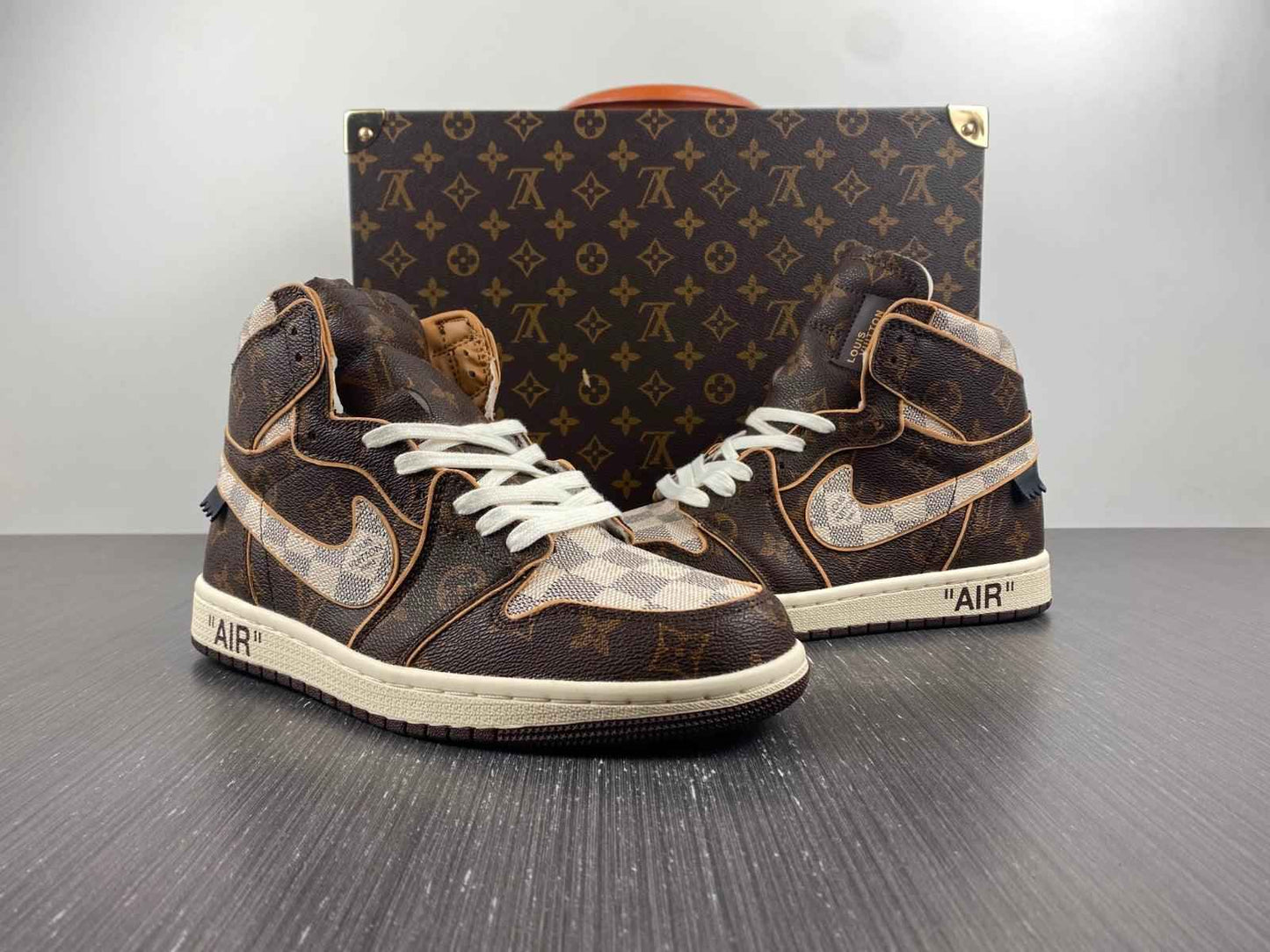 Custom Air Jordan 1 OFF-W Monogram Sneakers for Unique Style