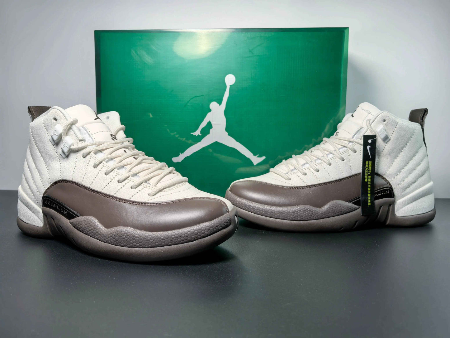 Custom Air Jordan 12 Sole Fly Cafe FZ5026-100 SneakerNational