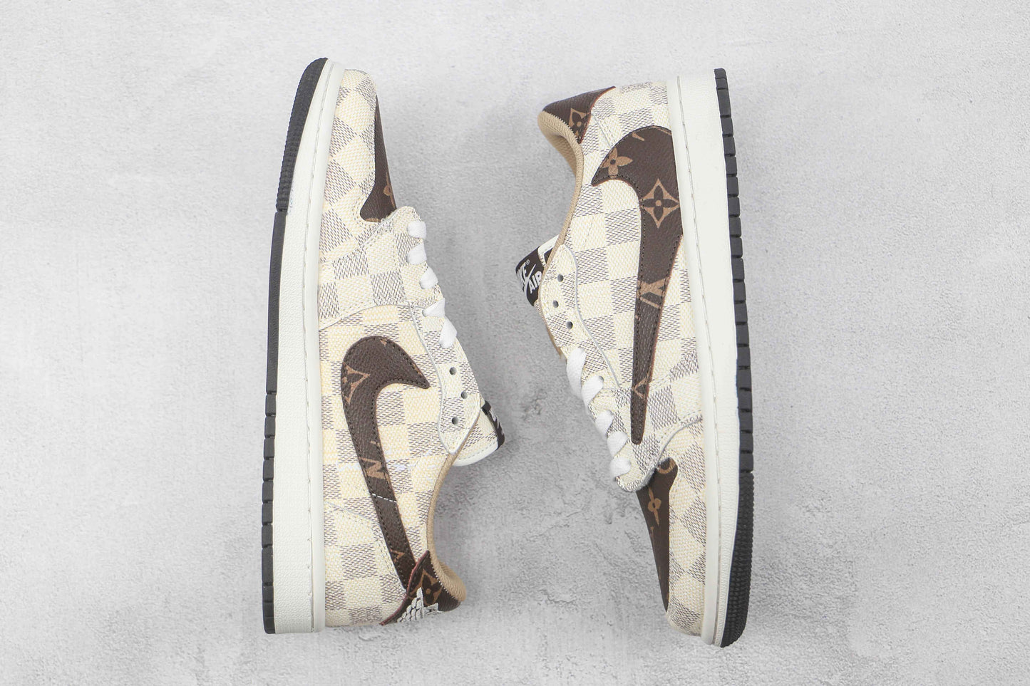 Custom Air Jordan 1 Low Monogram - Fragment x Travis Scott Collaboration