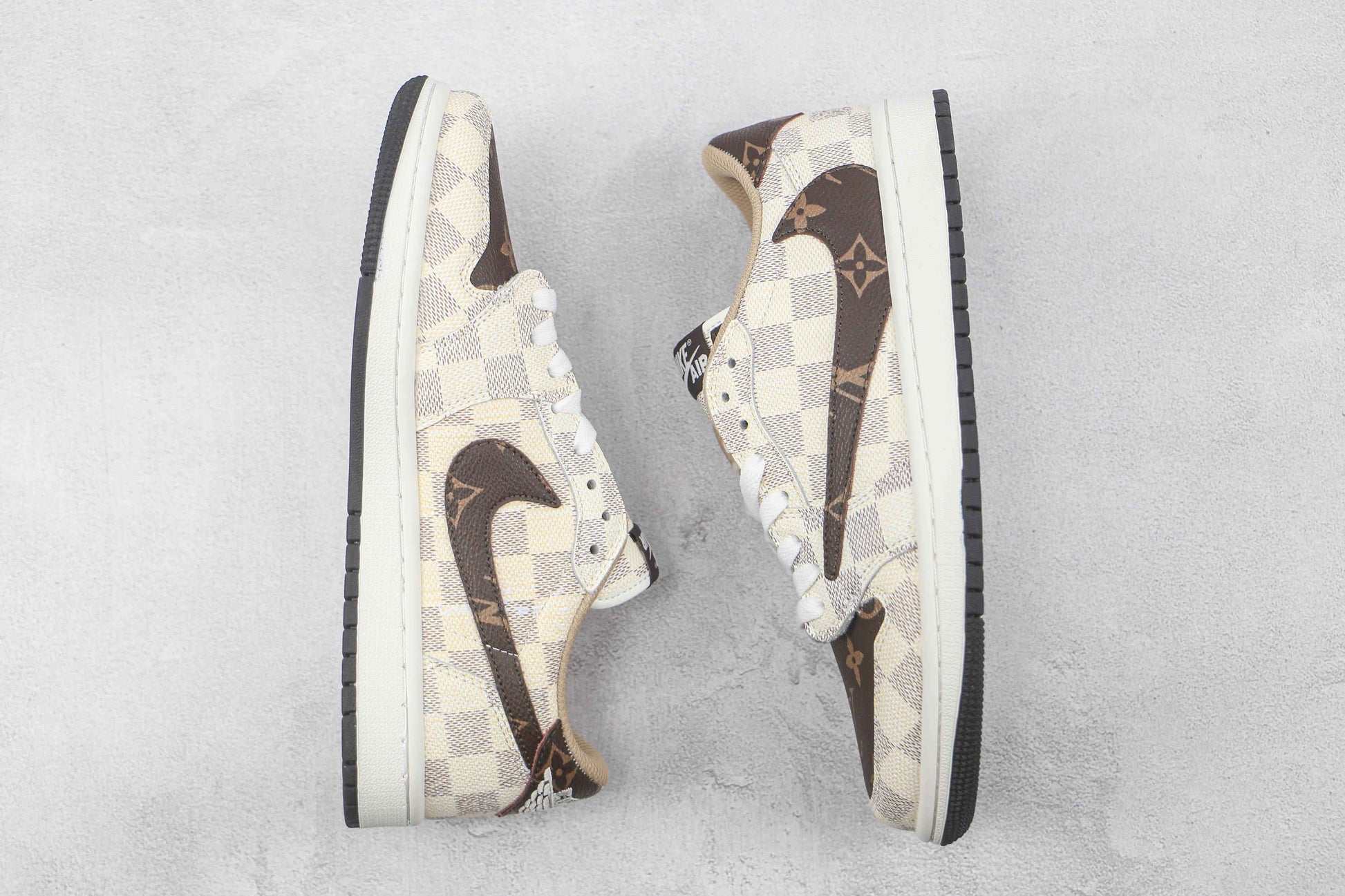 Custom Air Jordan 1 Low Monogram - Fragment x Travis Scott Collaboration