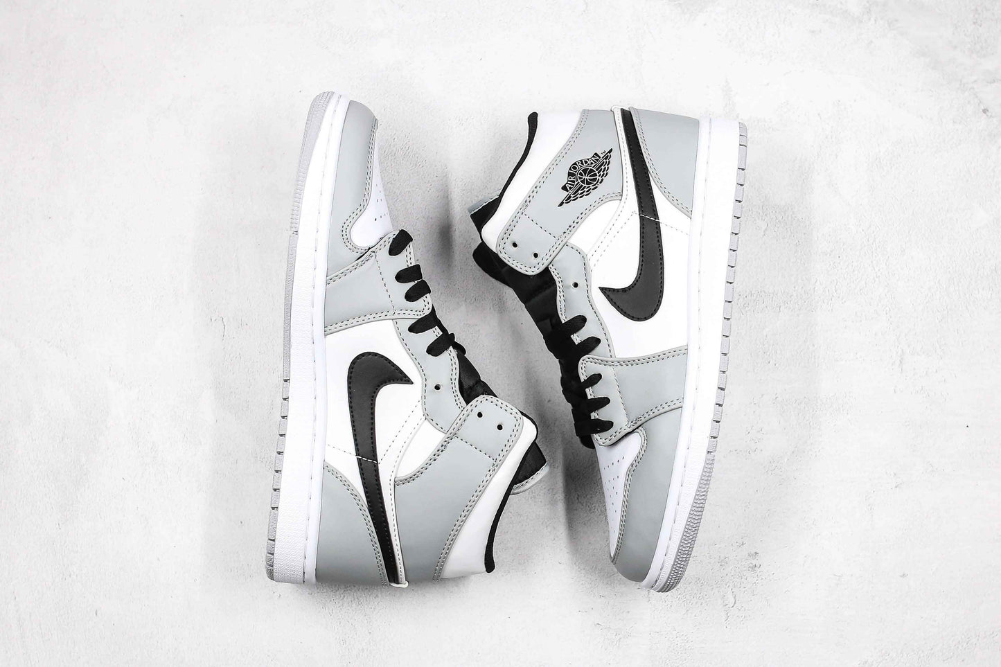 Custom Jordan 1 Mid Light Smoke Grey High Q SneakerNational