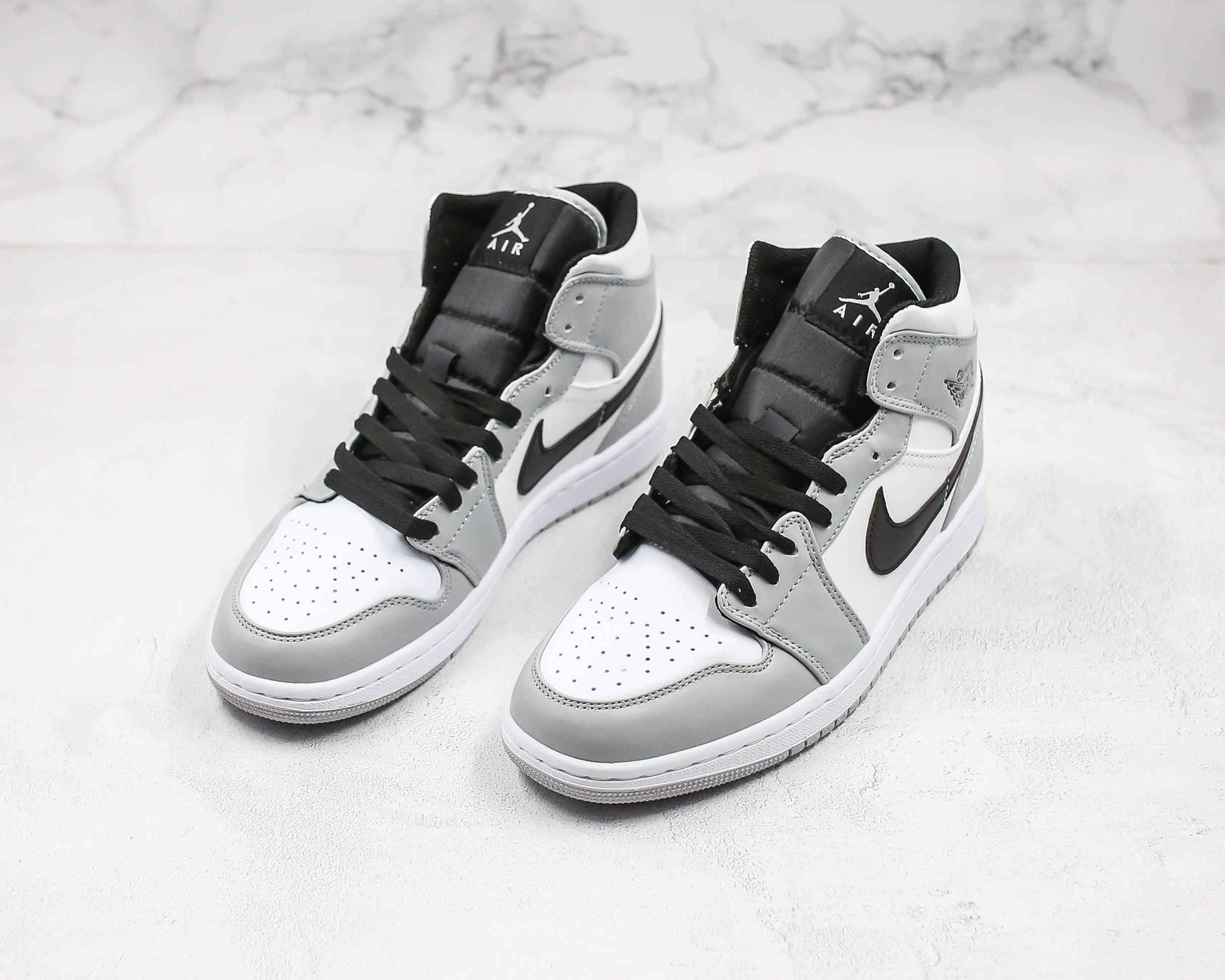 Custom Jordan 1 Mid Light Smoke Grey High Q SneakerNational