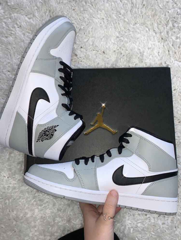 Custom Jordan 1 Mid Light Smoke Grey High Q SneakerNational