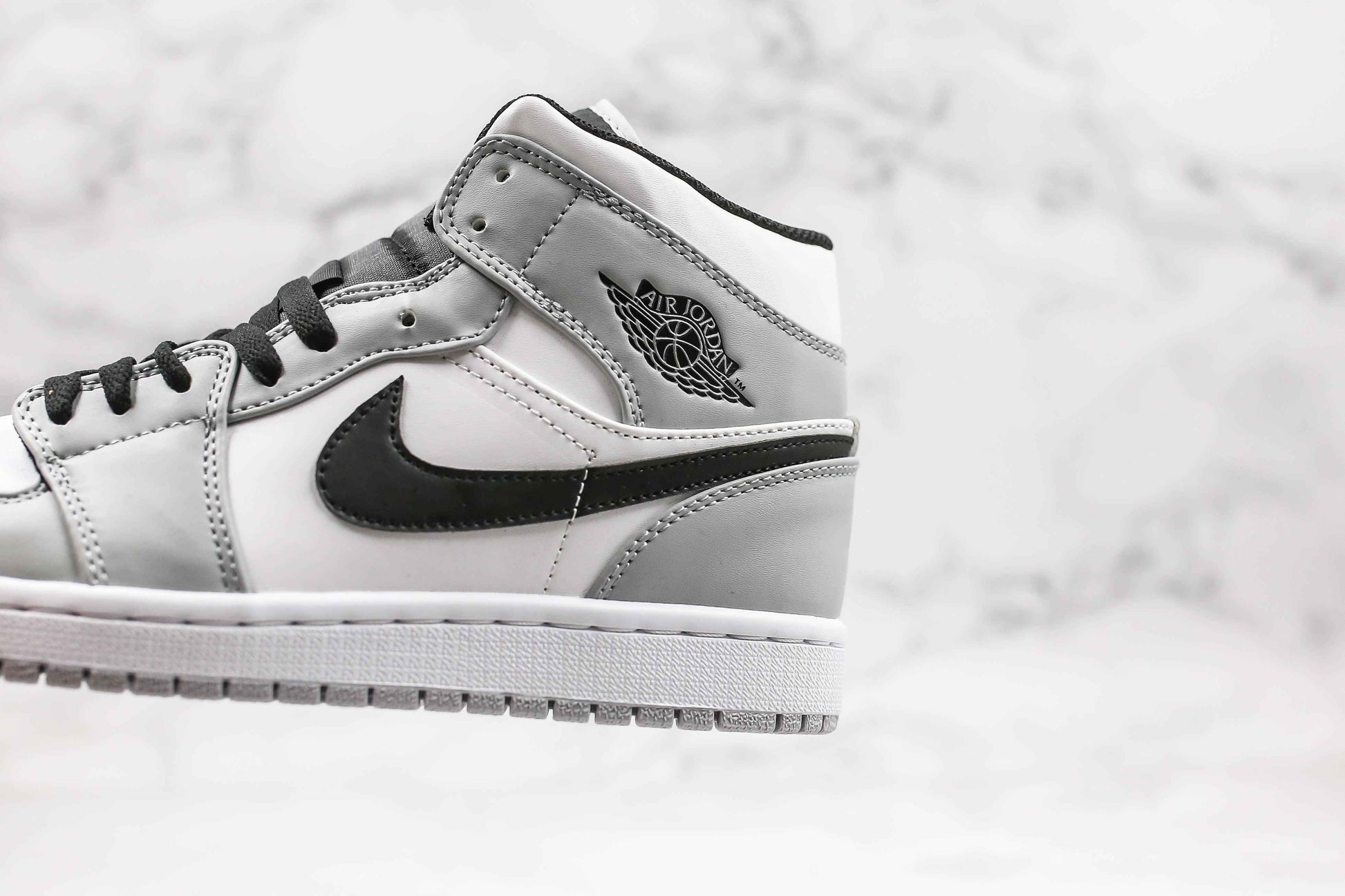 Custom Jordan 1 Mid Light Smoke Grey High Q SneakerNational