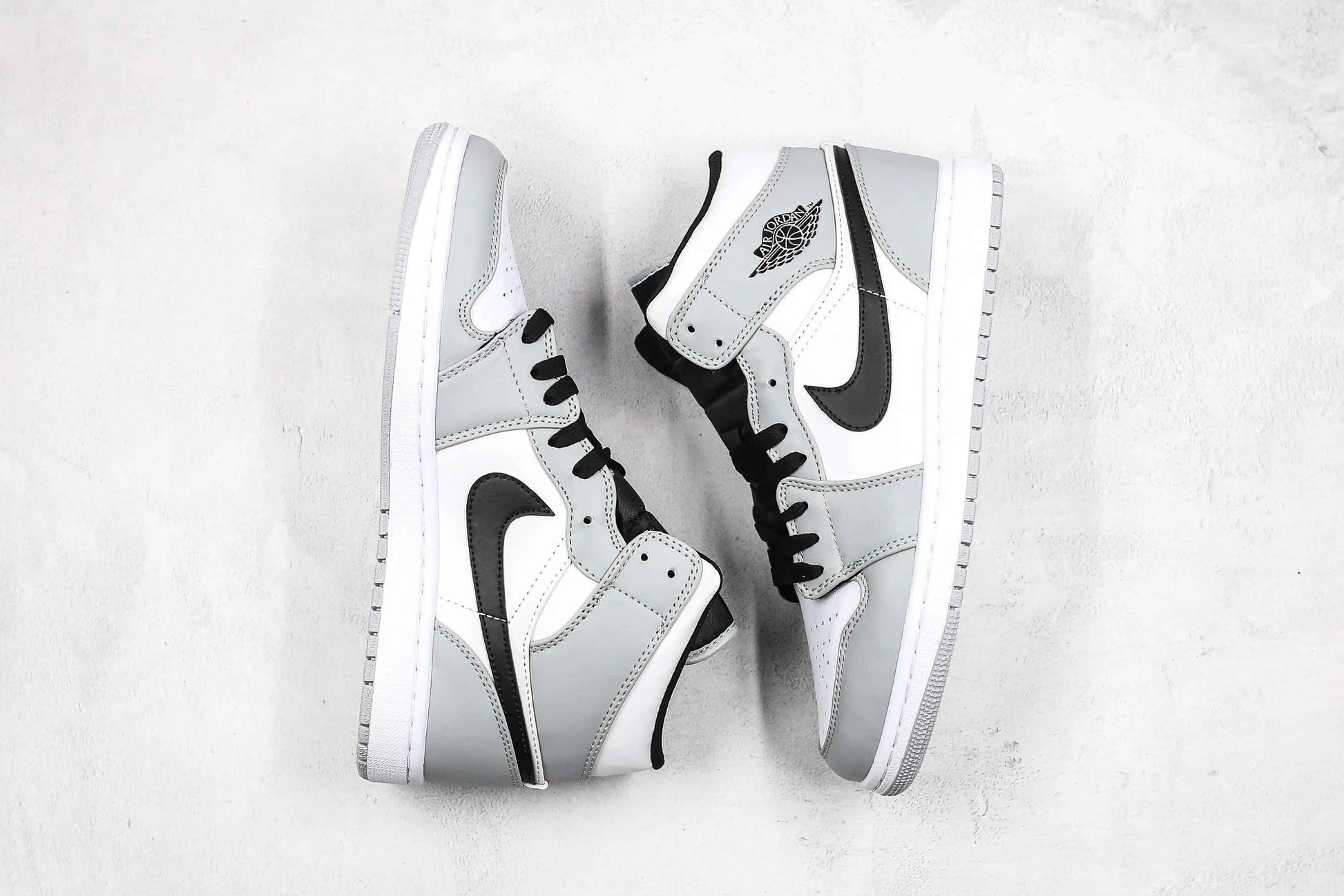 Custom Jordan 1 Light Smoke Grey Mid High Q Sneakers SneakerNational