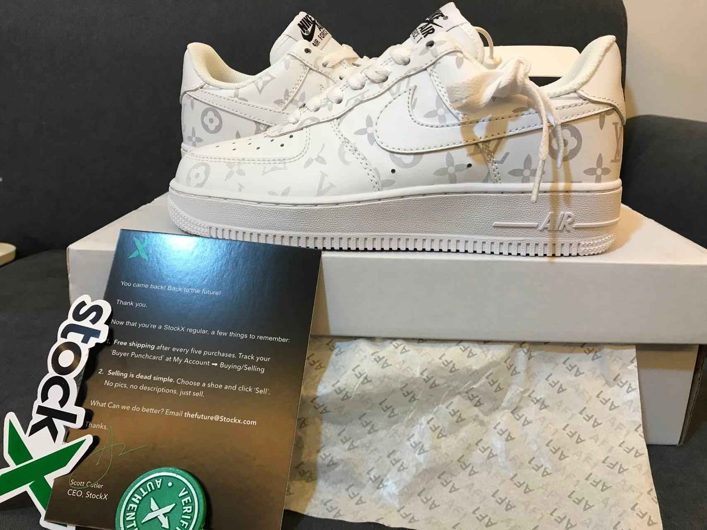 Custom LV Air Force 1 Heat Sensing CW2288 121 SneakerNational