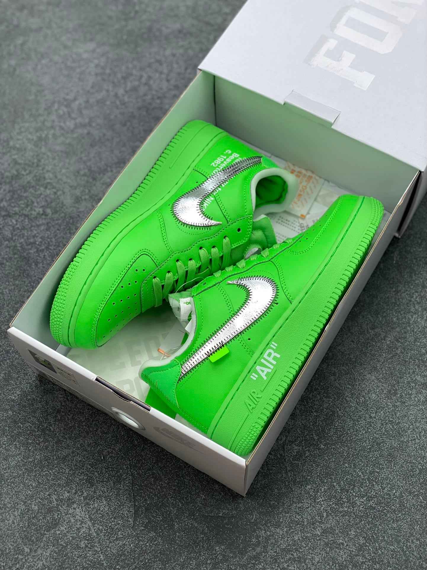 Custom Off Wht x Air Force 1 Low "Green" DX1419-300 SneakerNational