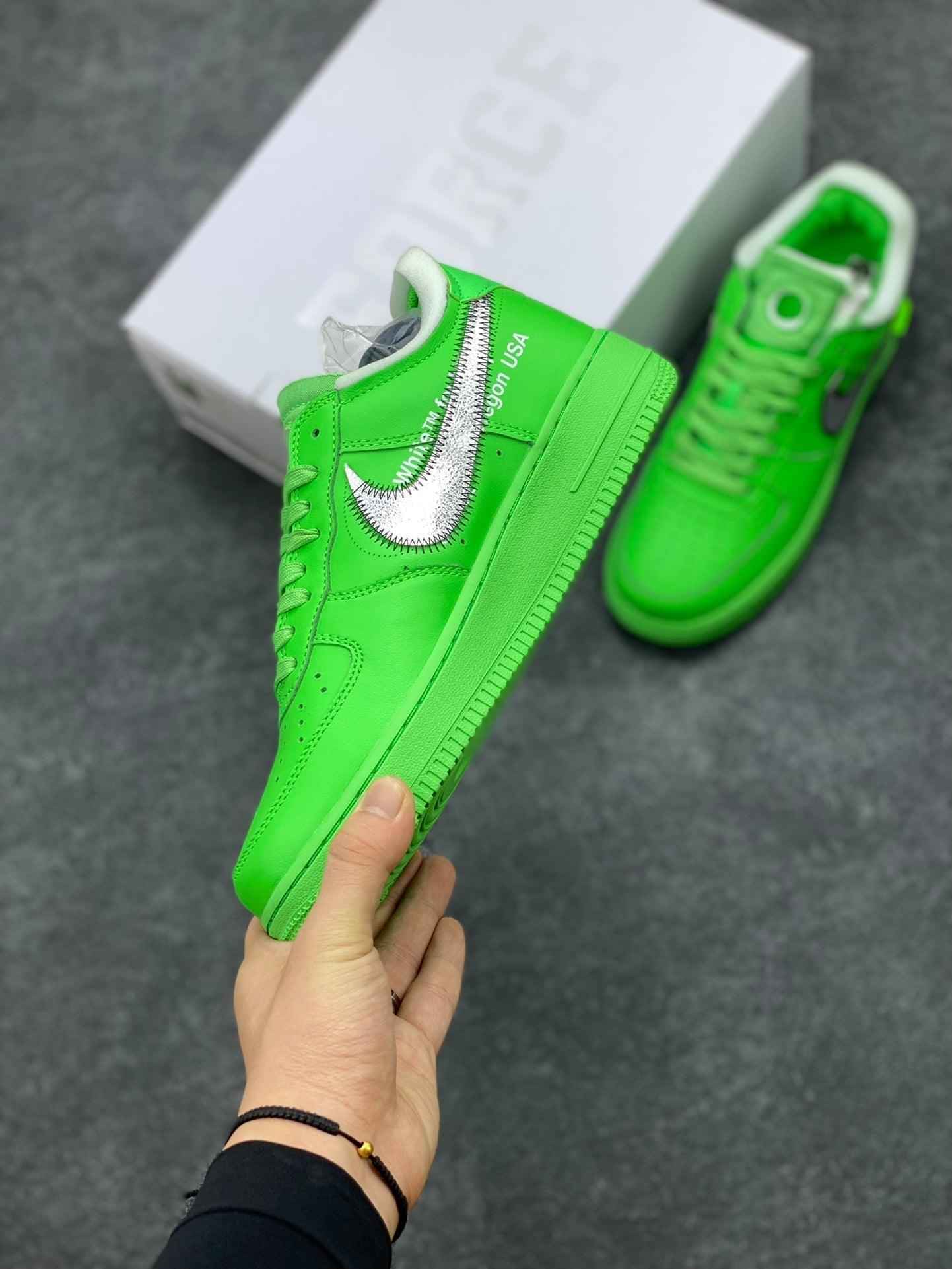 Custom Off Wht x Air Force 1 Low "Green" DX1419-300 SneakerNational
