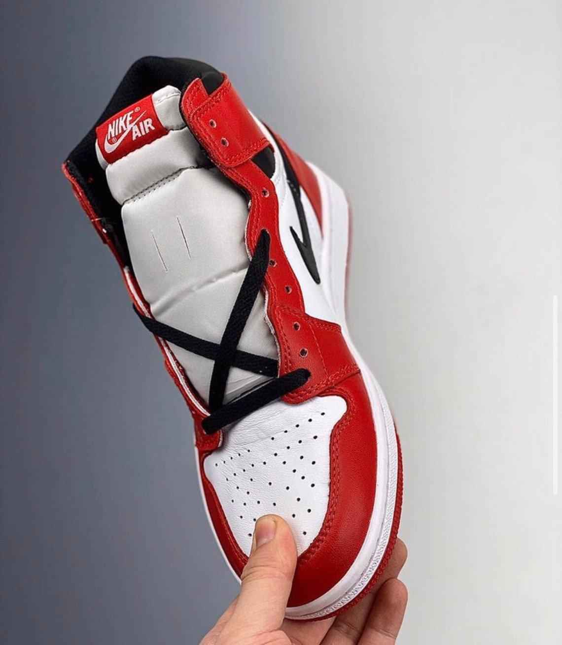 Custom RED Black White Jordan 1 CHICAGO High Q SneakerNational