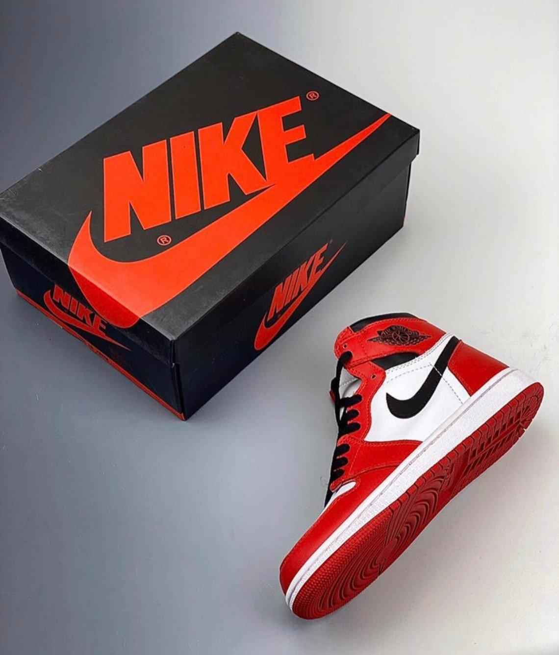 Custom RED Black White Jordan 1 CHICAGO High Q SneakerNational