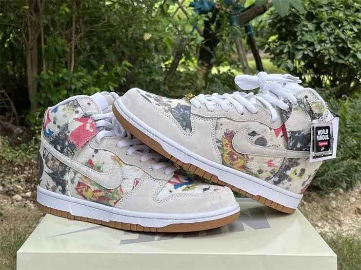 Custom Supreme x NK Dunk SB High Rammellzee SneakerNational