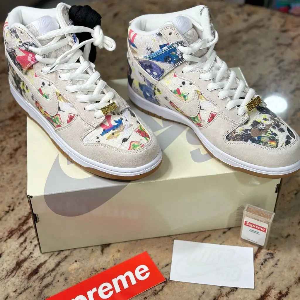 Custom Supreme x NK Dunk SB High Rammellzee SneakerNational