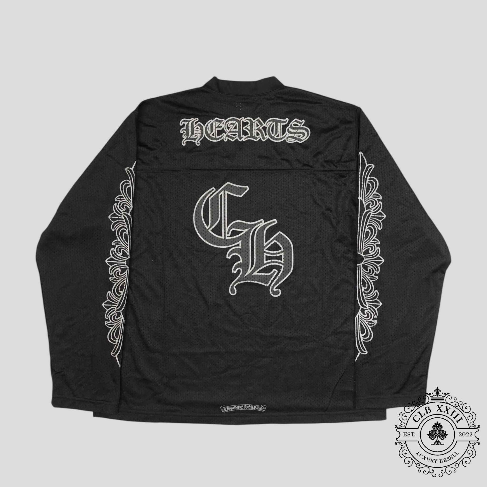 Chrome Hearts Mesh Warm Up Long Sleeve Jersey in Black