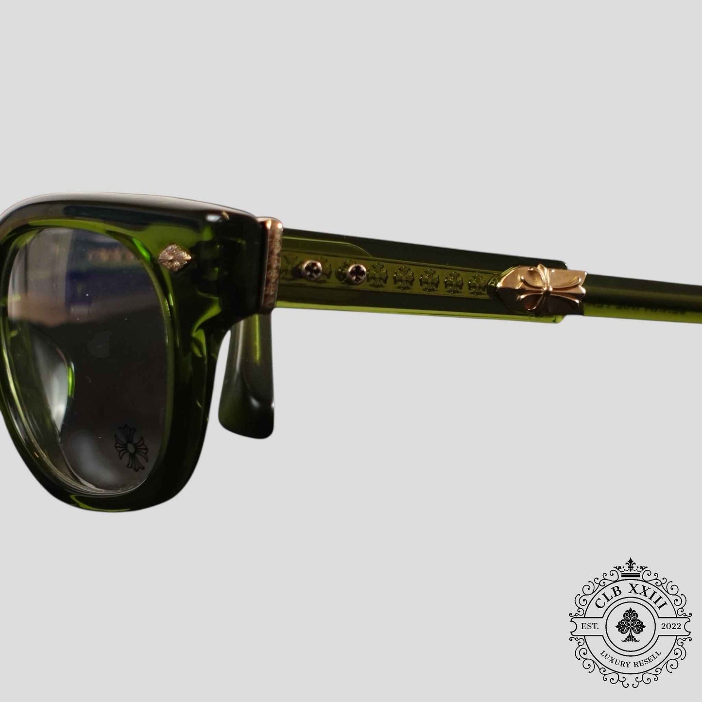 Chrome Hearts Jenna Tail Yea Glasses in Green