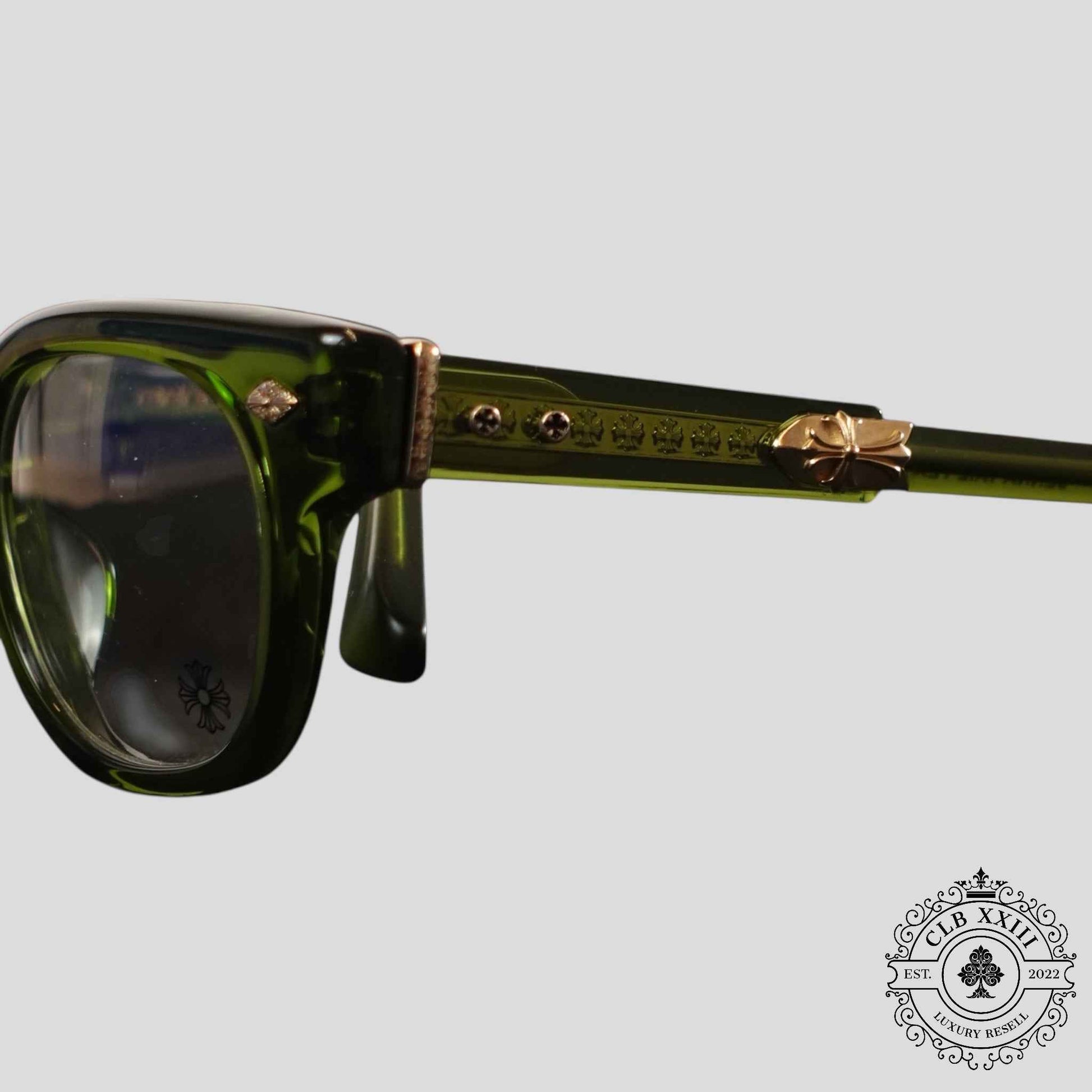 Chrome Hearts Jenna Tail Yea Glasses in Green