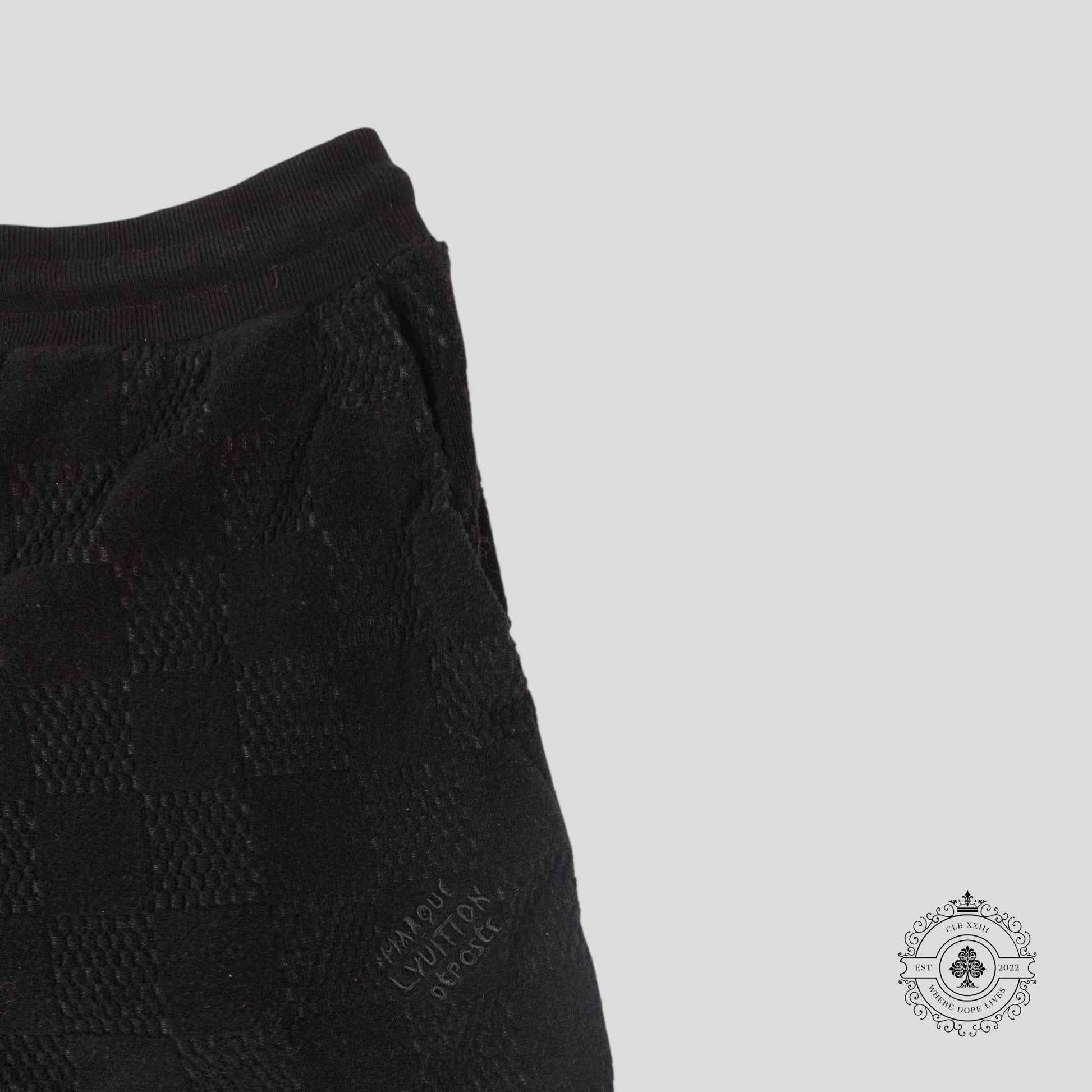 Louis Vuitton Damier French Terry Shorts in Black