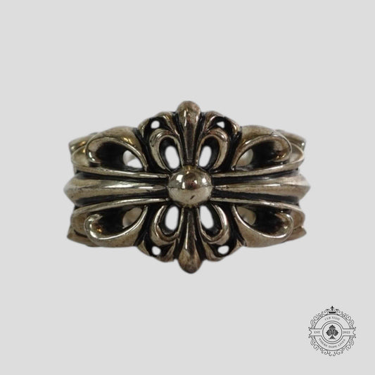 Chrome Hearts Double Floral Ring in Silver