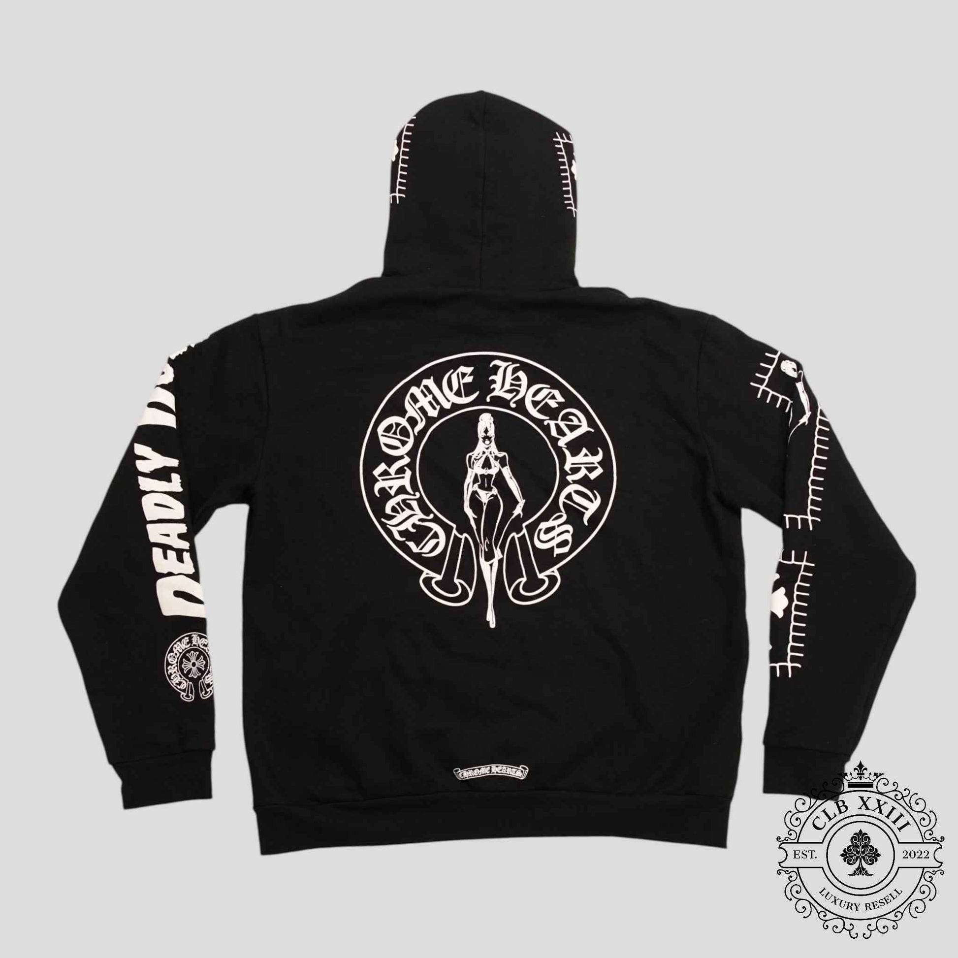 CHROME HEARTS DEADLY DOLL HOODIE - BLACK