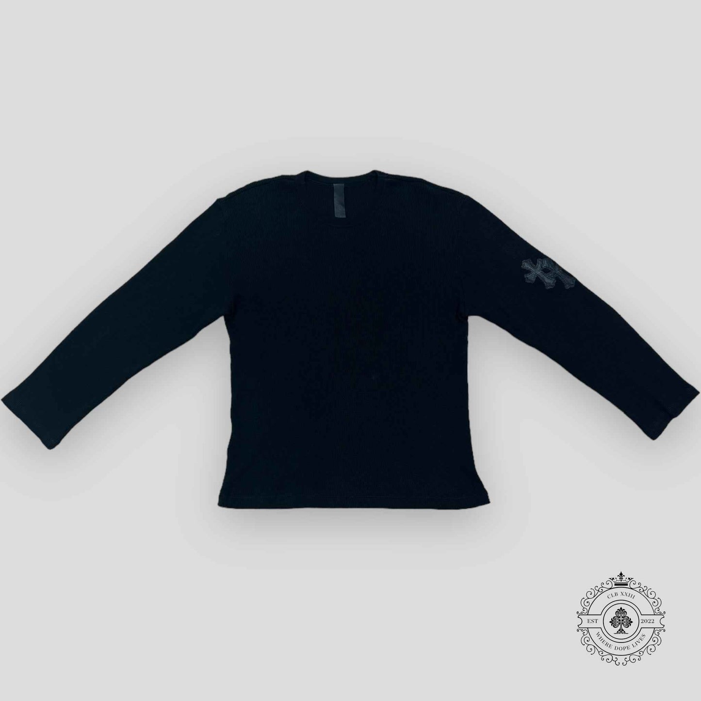 Chrome Hearts Thermal Long Sleeve Shirt in Black