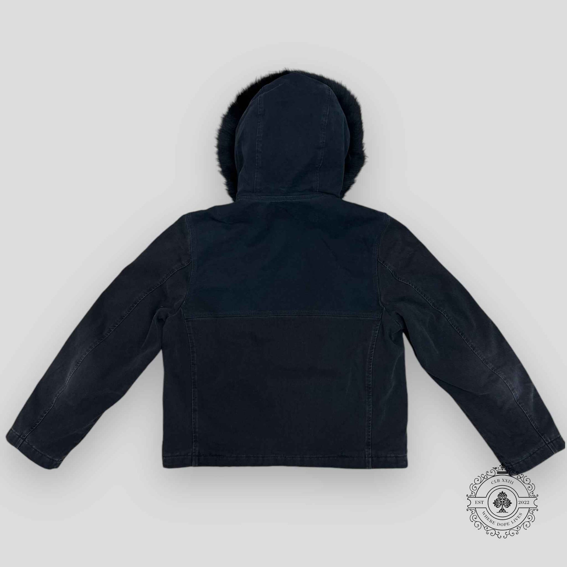 Louis Vuitton Denim Blouson With Fur Hood