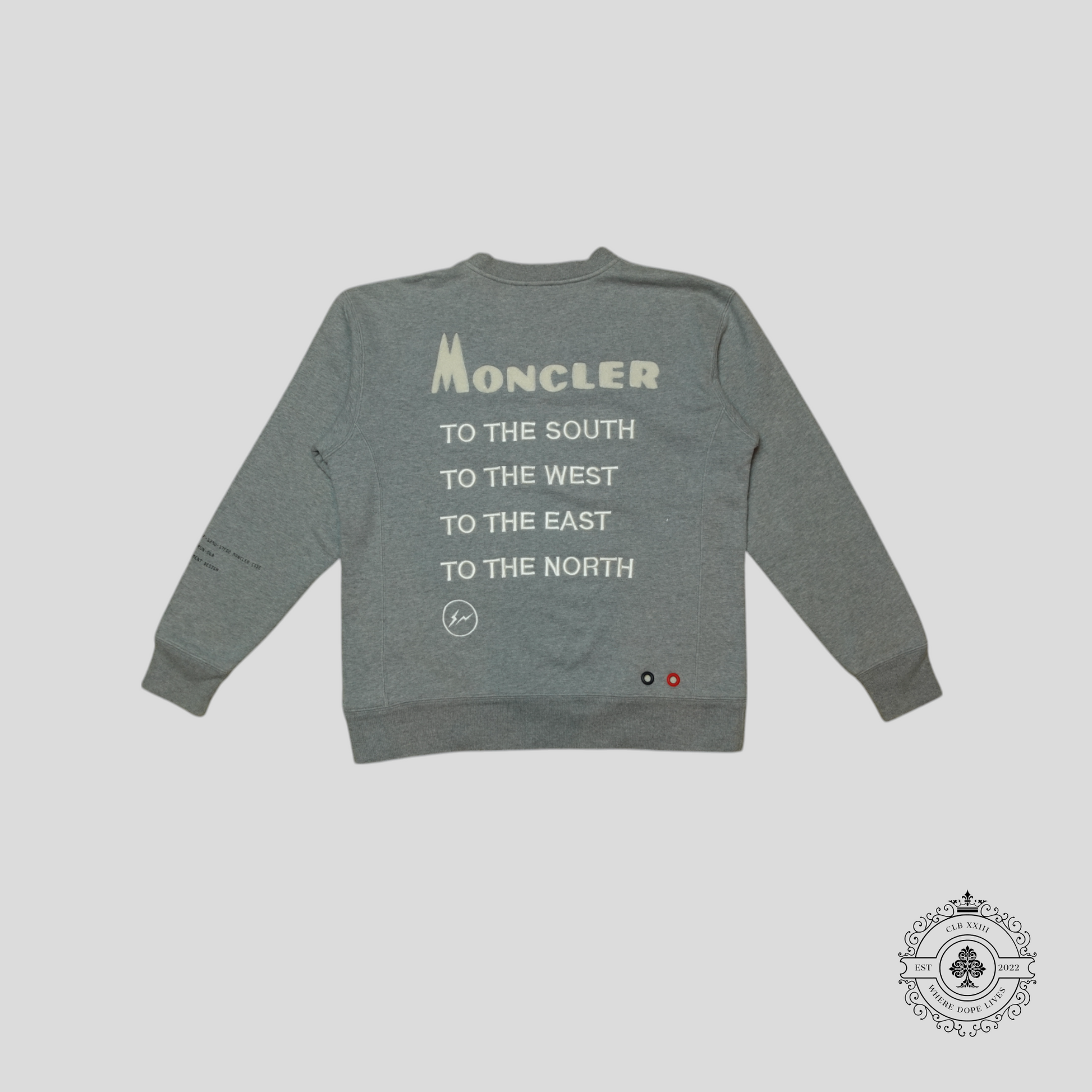 Moncler Genius 7 Moncler Fragment Logo-Embroidered Mélange Loopback Cotton Jersey Sweatshirt in Gray
