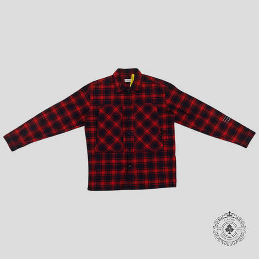 Moncler Genius x Fragment Flannel Overshirt in Red