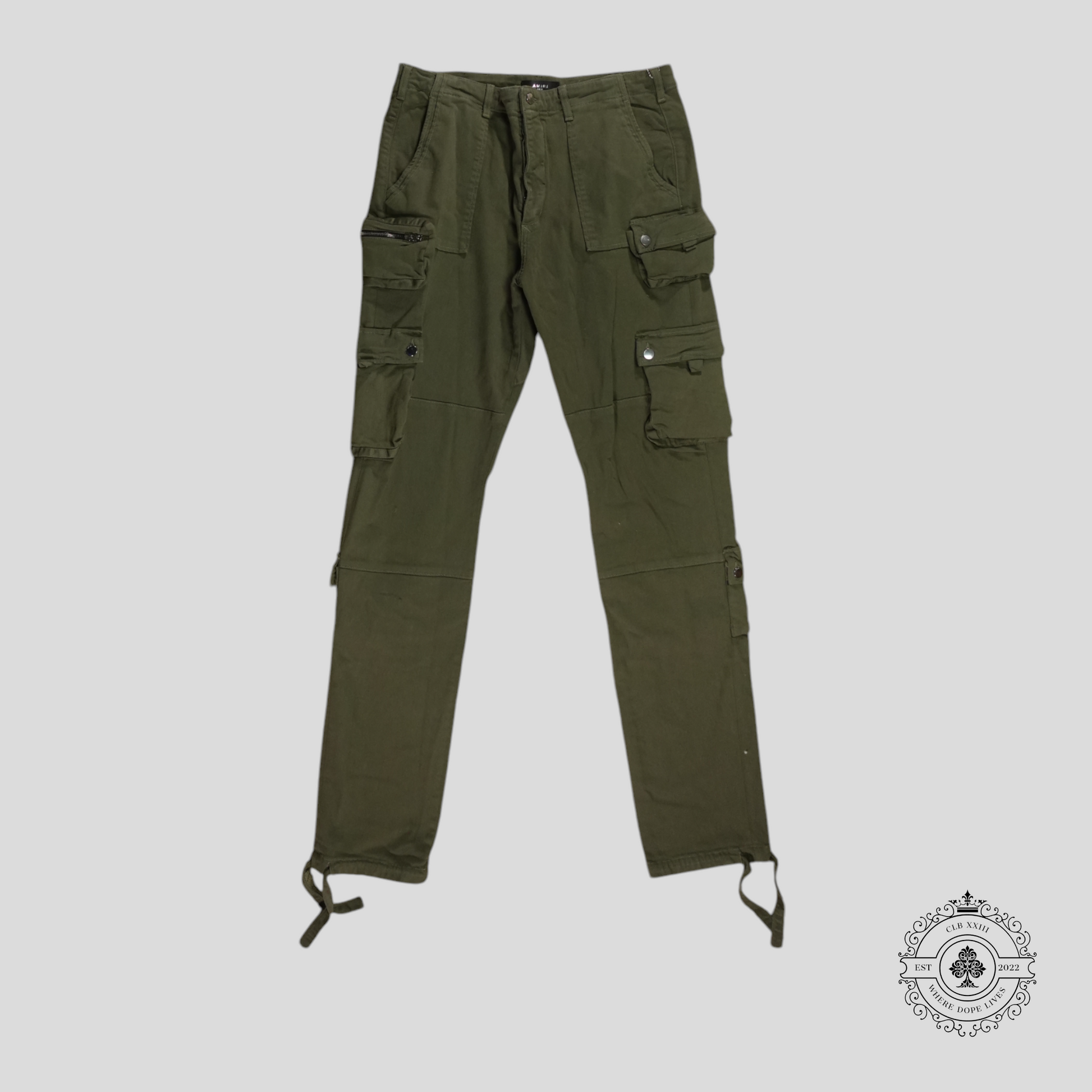Amiri Tactical Cargo Pants in Military Green