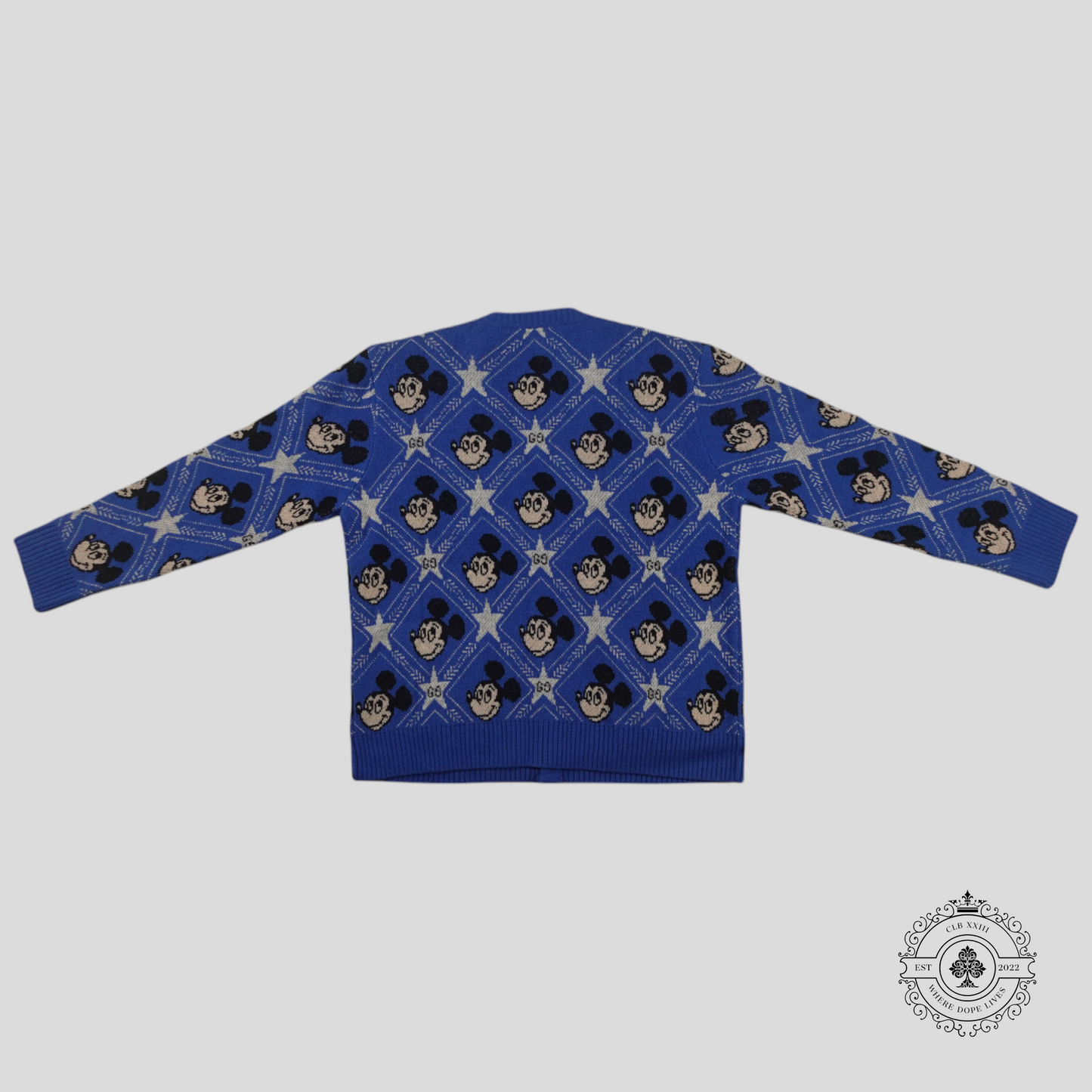 Gucci X Disney Wool Intarsia Cardigan in Blue